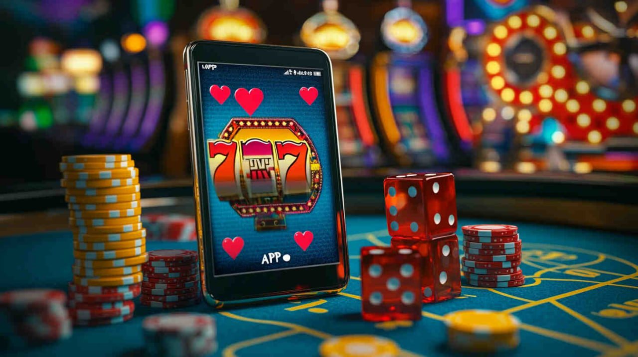 Classic fruit slot machine interface displaying cherries, lemons, and watermelon symbols on mobile screen
